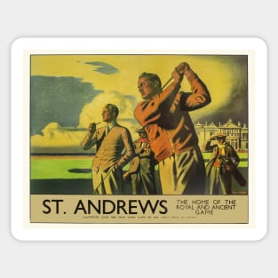 St Andrews Golf Lithograph Sticker